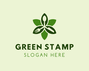 Green Kitchen Utensils logo design