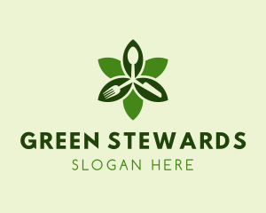 Green Kitchen Utensils logo design