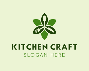 Green Kitchen Utensils logo design