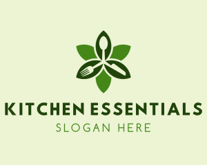 Green Kitchen Utensils logo design