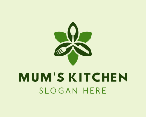 Green Kitchen Utensils logo design