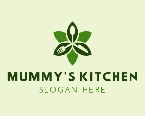 Green Kitchen Utensils logo design