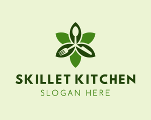 Green Kitchen Utensils logo design