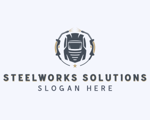 Welding Ironworks Fabircation logo design