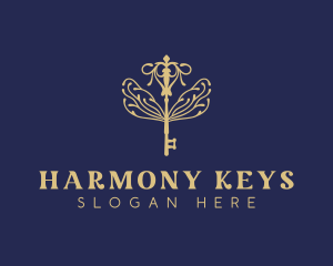 Luxury Key Wings logo design