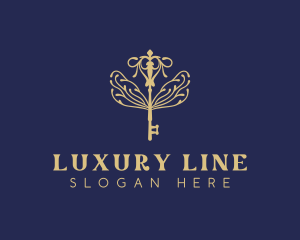 Luxury Key Wings logo design