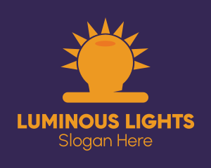 Sun Light Bulb  logo design