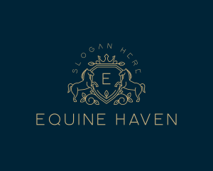 Horse Crown Crest logo design