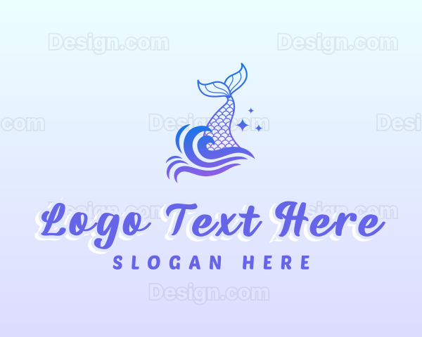 Mystical Mermaid Tail Logo