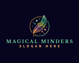 Magical Feather Quill logo design