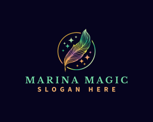 Magical Feather Quill logo design