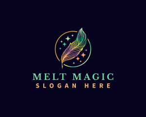 Magical Feather Quill logo design