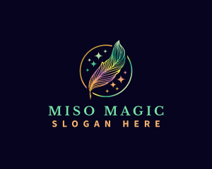 Magical Feather Quill logo design