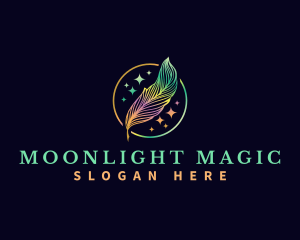 Magical Feather Quill logo design