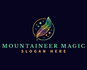 Magical Feather Quill logo design