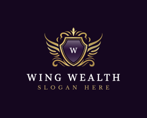 Royal Wings Shield logo design