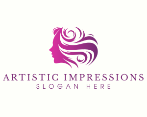 Beauty Woman Hair logo design