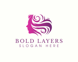 Beauty Woman Hair logo design