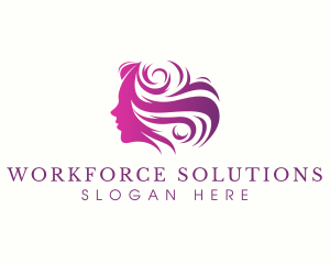 Beauty Woman Hair logo design