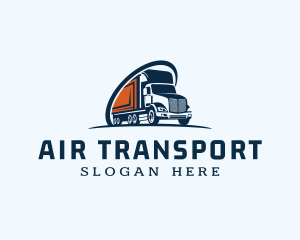 Courier Trailer Truck logo design