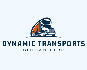 Courier Trailer Truck logo design