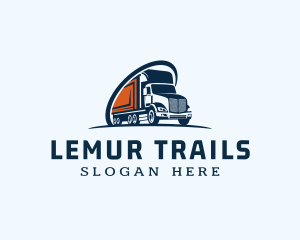 Courier Trailer Truck logo design