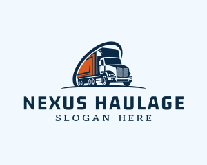 Courier Trailer Truck logo design