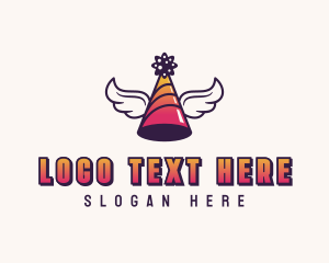 Festive Party Hat Wings logo