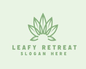 Organic Cannabis Leaf logo design