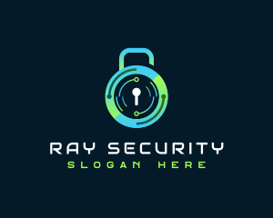 Cyber Security Lock logo design