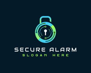 Cyber Security Lock logo design