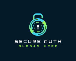 Cyber Security Lock logo design