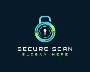 Cyber Security Lock logo design