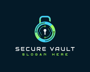 Cyber Security Lock logo design