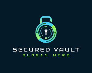 Cyber Security Lock logo design