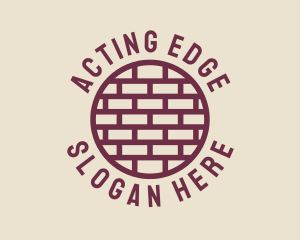 Brick Wall Badge logo design