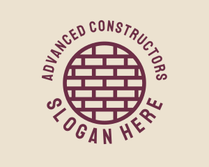 Brick Wall Badge logo design