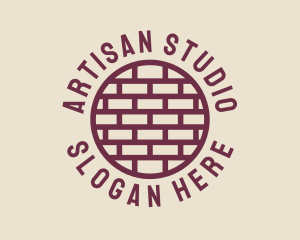 Brick Wall Badge logo design