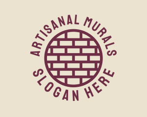 Brick Wall Badge logo design