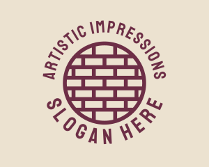 Brick Wall Badge logo design