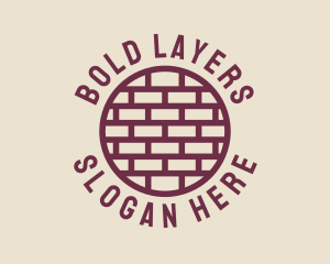 Brick Wall Badge logo design