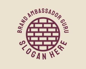 Brick Wall Badge logo design