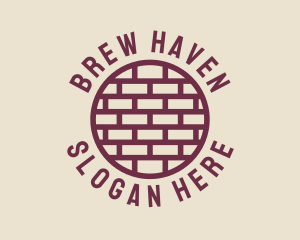 Brick Wall Badge logo design