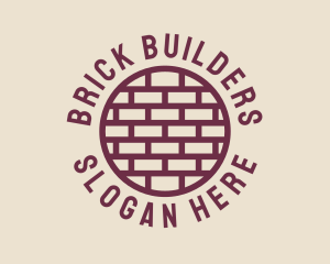 Brick Wall Badge logo design