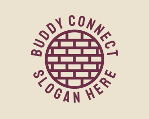 Brick Wall Badge logo design