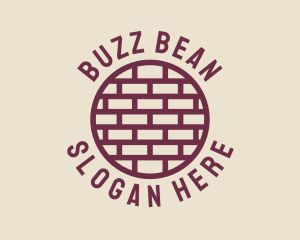 Brick Wall Badge logo design