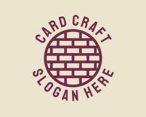 Brick Wall Badge logo design