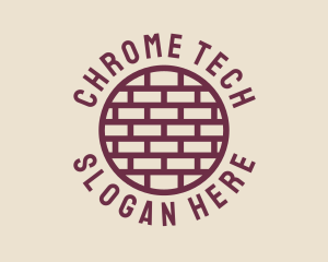 Brick Wall Badge logo design