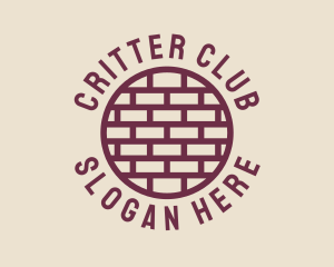 Brick Wall Badge logo design