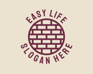 Brick Wall Badge logo design